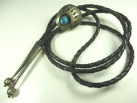 Westernkrawatte Bolotie Silber Türkis Vintage silver western tie g88 N4