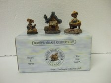 Boyds Bearly Built Villages - Access - Matthews Bungalow. Set Of 3 Mib