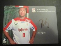 16435 Ales Pajovic SC Magdeburg Handball original signierte Autogrammkarte