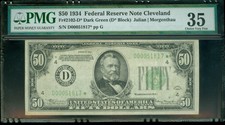 Fr#2102-D* 1934 $50 Rare Cleveland 5 Digit Star Pmg Chvf 35 Awesome Rarity