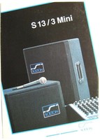 SOLTON S 13/3 MINI SBS15 PA12/300PPC AUDIO PRODUCTS FLYER / FALTBLATT