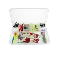 100Pcs Kinds of Fishing Lures Crank Baits Hooks Minnow Bass Tackle with Box