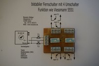 Fernschalter, 4 Umschalter, bistabile Relais,10-16V AC , D versandfrei #2