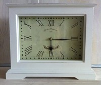 Kaminuhr*Standuhr*Tischuhr*Schrankuhr*Used Look*weiß*Landhaus*Shabby Chic*Holz 