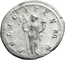 GORDIAN III 240AD Authentic Genuine Ancient Silver Roman Coin Felicitas i59058