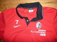 Nike FC Freiburg Poloshirt Gr.S Polohemd rot kein Trikot kurzarm Matchworn ?