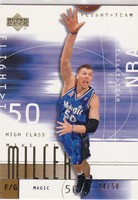 MIKE MILLER, Magic 01-02 Upper DEck Flight Team GOLD #/50