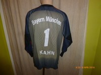 FC Bayern München Original Adidas Torwart Trikot 2003/04 + Nr.1 Kahn Gr.S- M