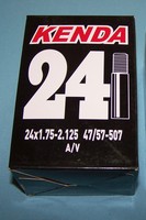Kenda Schlauch Fahrradschlauch 24" AV Zoll  x 1.75 - 2.125 Auto  Schrader Ventil