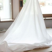 weiß reine Baumwolle leichte Kleidungsstoff Deko-Stoff Nessel Meterware Batist