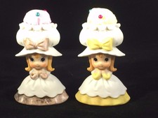 Two Lefton China Pin Cushion Dolls