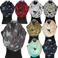 XXL SCHLAUCH Muster Sterne Schlauchschal Star Loop Rundschal Loopschal Tuch 2016