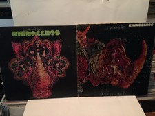 2X Lot Rhinoceros Self Titled & Satin Chickens -Original Press Elektra Lp'S