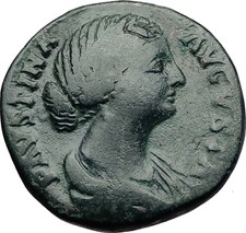 FAUSTINA II Jr Marcus Aurelius Wife Rome Sestertius Roman Coin Cybele i59016