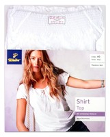 TCM Tchibo Damen-Shirt mit aufwändiger Stickerei Baumwolle Weiß 36 40 42 44 NEU