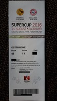1 Top Ticket Supercup  Borussia Dortmund - Bayern München Osttribüne Unterrang