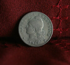 1937 Argentina 20 Centavos World Coin Liberty Cap Head Km36 twenty cents