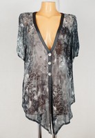 NÜ by Staff Style 3000-47 Damen Bluse Chiffon Shirt Tunika kurzarm Gr. M