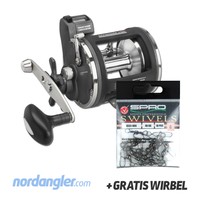 Spro Offshore Pro 4000 LH 430 450 Multirolle Tiefenmesser Meeres + Gratis Wirbel