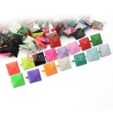 Punk Rock 100 Pieces Metal Pyramid Studs Spots Spikes For Diy Bags Shoes Clothes