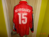 Hannover 96 Original Langarm Aufstieg Matchworn Trikot + Nr.15 Nehrbauer Gr.XL