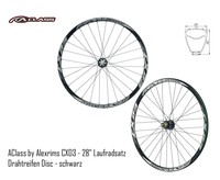AClass by Alexrims CXD3 - 28" Laufradsatz Drahtreifen Disc - schwarz Rennrad