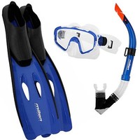 ABC-Set Flossen Schnorchel Taucherbrille Schwimmflossen Schnorchelset Flossenset