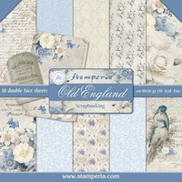 1 Set Scrapbooking Papier 30 x 30 cm SBBL13 Old England