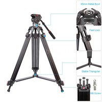 Foto/Video Stativ Kopf Fotostativ ALU Kamerastativ mit 3D-Kugelkopf + Tasche