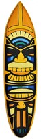 Surfboard 100cm Dekoration aus Holz Surfbrett TIKI Partykeller Lounge