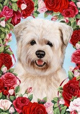 Large Indoor/Outdoor Roses Flag - Wheaten Glen of Imaal Terrier 19215