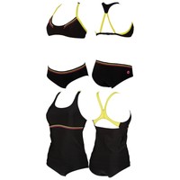 Bikini oder Tankini von arena SPORTY 2 schwarz grün Gr. 34 bis 44