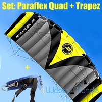||| PARAFLEX QUAD 2.8 + TRAPEZ ||| Wolkenstürmer Kite Lenkdrachen Lenkmatte