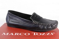 Marco Tozzi Damen Slipper Ballerinas Echtleder, schwarz NEU!