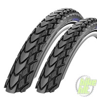 2x Schwalbe Marathon Mondial Fahrrad Reifen 26" 28" Pannenschutz Reflex Draht