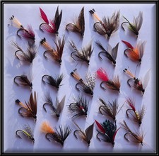 25 MIXED TRADITIONAL WETS FLIES HAND TIED TROUT FISHING FLY for rod reel 12's BN