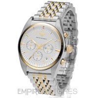 *NEW* MENS EMPORIO ARMANI GOLD CHRONOGRAPH WATCH - AR0396 - RRP £379