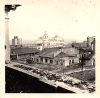 Zerstörte Kathedrale in Smolensk Russland Ostfront