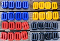 8 x Blei, Tauchblei, Gurtblei 9,8Kg blau, gelb, schwarz, oder rot beschichtet