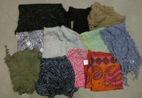 14 x Loop Loops Schal Tücher Tuch viele Farben und Muster Paisley Blumen Glitzer