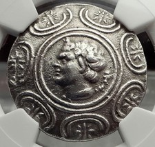 ANTIGONOS II GONATAS 274BC Silver Tetradrachm Ancient Greek Coin PAN NGC i59095