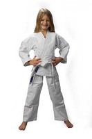 Judo-Anzug Basic, Einsteiger-Anzug mit Reiskornwebung und Gürtel