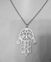 Halskette Hand der Fatima Lange Kette Fatma eli kolye  aus Metall NEU