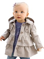 Baby Girl Outerwear 12 18 24 months Toddler Jacket Hooded Coat 2T 3T 4 4T 5 US 