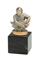 Trophäe Pokal "Feuerwehr" altsilber/gold auf Marmorsockel inkl.Beschriftung .