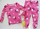 New NWT Girls 18M pajamas Carter's snug fit cotton pink Christmas Holiday Santa