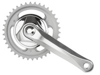 Fahrrad Antrieb Kettenradgarnitur Kurbel 38 Zähne ALU silber