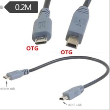 Micro USB Male to Mini 5-pin USB male OTG sync data charging Cable
