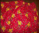 Girls Pajama Pants sz 14-16 Red Poly Flannel/Santa Ducks Stringing Lights NEW 