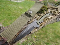 Albainox Messer Bushcraft Outdoormesser Fahrtenmesser 420 Stahl + Scheide 32099